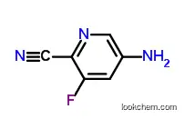 Molecular Structure of 573763-07-2 (2-Pyridinecarbonitrile,5-amino-3-fluoro-(9CI))